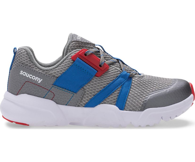 Gyerek Saucony Vertex Csipke Tornacipő Szürke Kék Piros | HU 830LIS